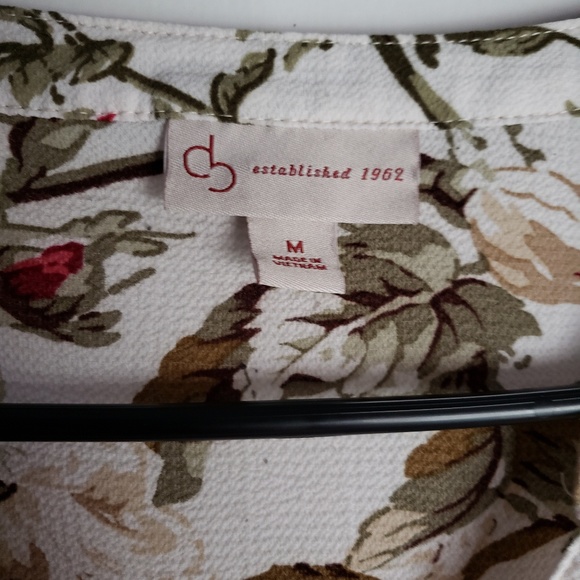 Floral Print Half Button Up Blouse - Picture 4 of 7